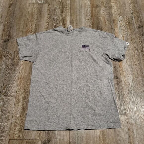 Simply Southern Raised Right Americana Graphic Tee Shirt Womens Medium - Picture 1 of 7